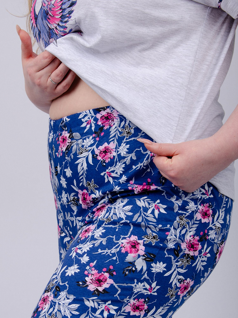 Пижама, домашний костюм ДК-340-голубая